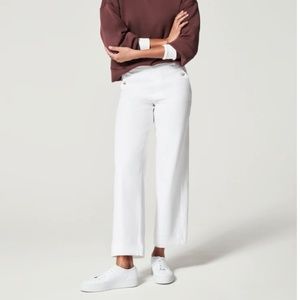 Spanx Stretch Twill Cropped Wide Leg Pant